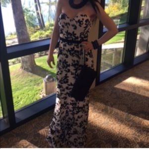 Strapless Gala dress floral